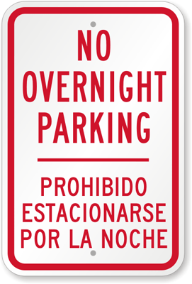 Bilingual No Overnight Parking Sign.gif